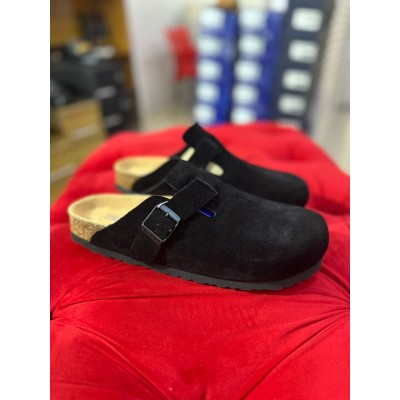 Birkenstock black suede...