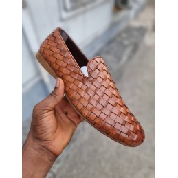 YSK woven brown loafers