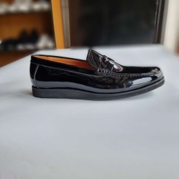 Flat sole penny loafers