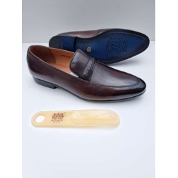 Anax brown leather loafers