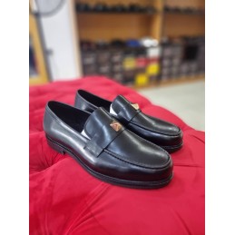 Black leather Men's loafers