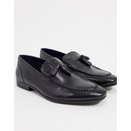 Leather Penny Loafers - Black