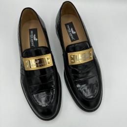 Croc Italian leather loafers