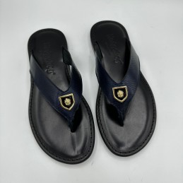 Navy blue Italian slippers