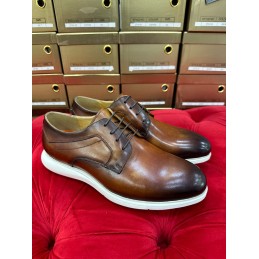 Brown casual lace up men's...