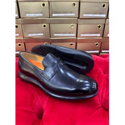Black penny design men's shoe