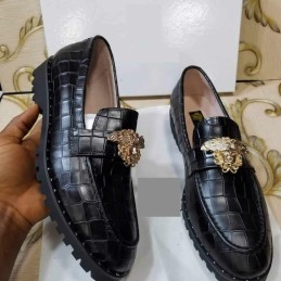 Black croc leather design...