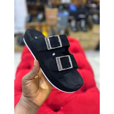 Miu miu suede pams slippers