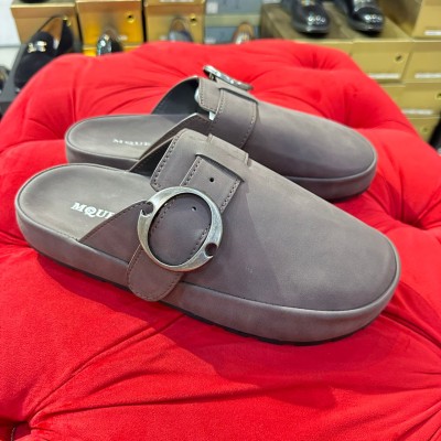 Maqueen nubuck leather pams